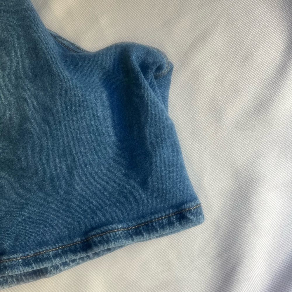 Women's Blue Denim Shorts - Picture 9 of 10
